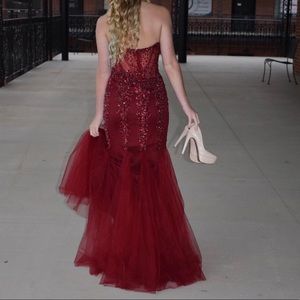 Red Wine prom dress